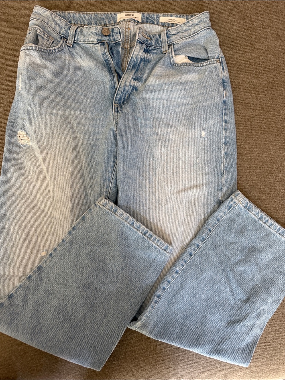 Light Wash Women’s Straight-Leg Jeans